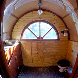 The Wetroom: complete with sink, shower, toilet & storage